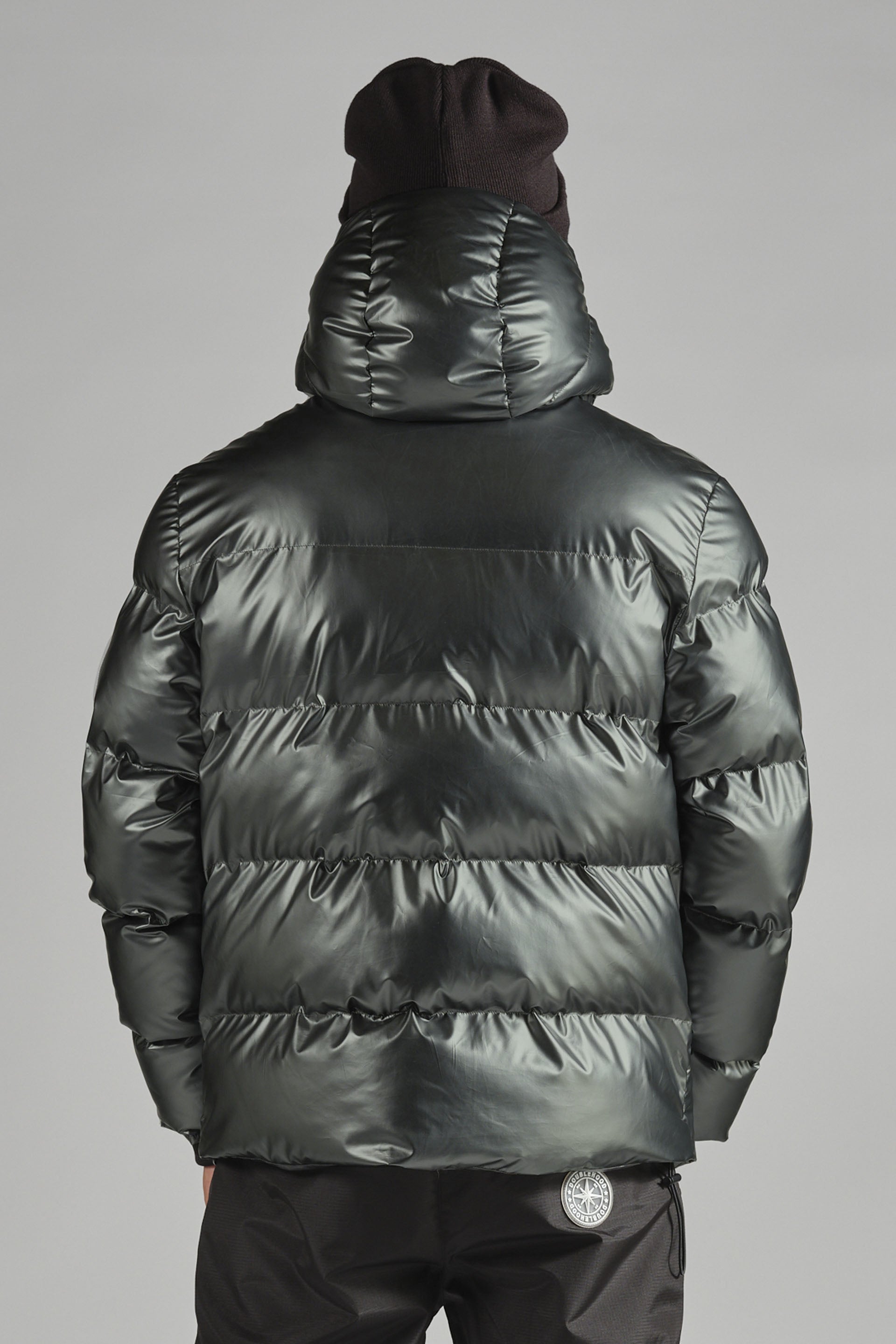 Doudoune zippée coupe-vent kaki DOUBLEHOOD