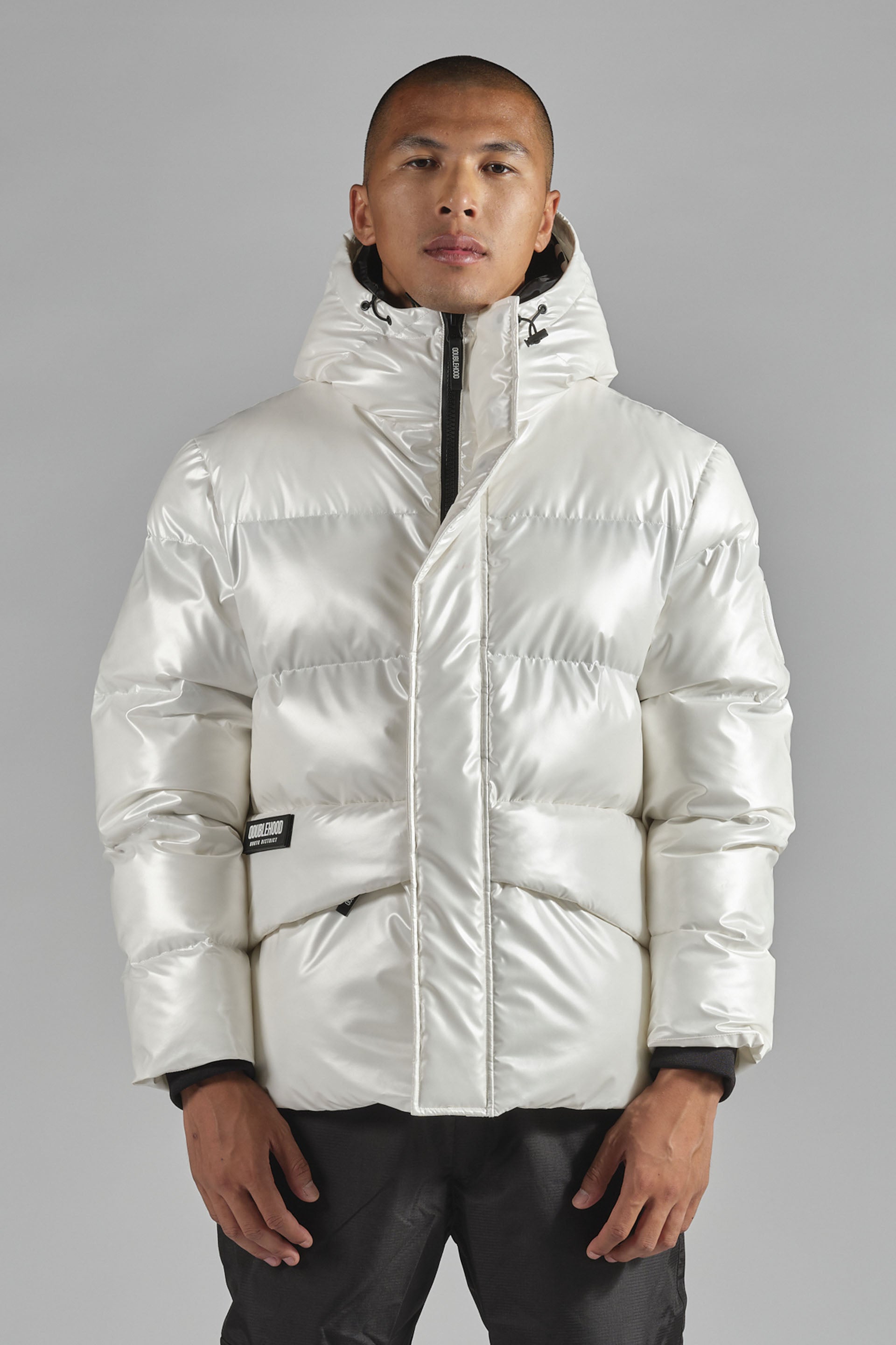 Doudoune zippée coupe-vent blanc DOUBLEHOOD