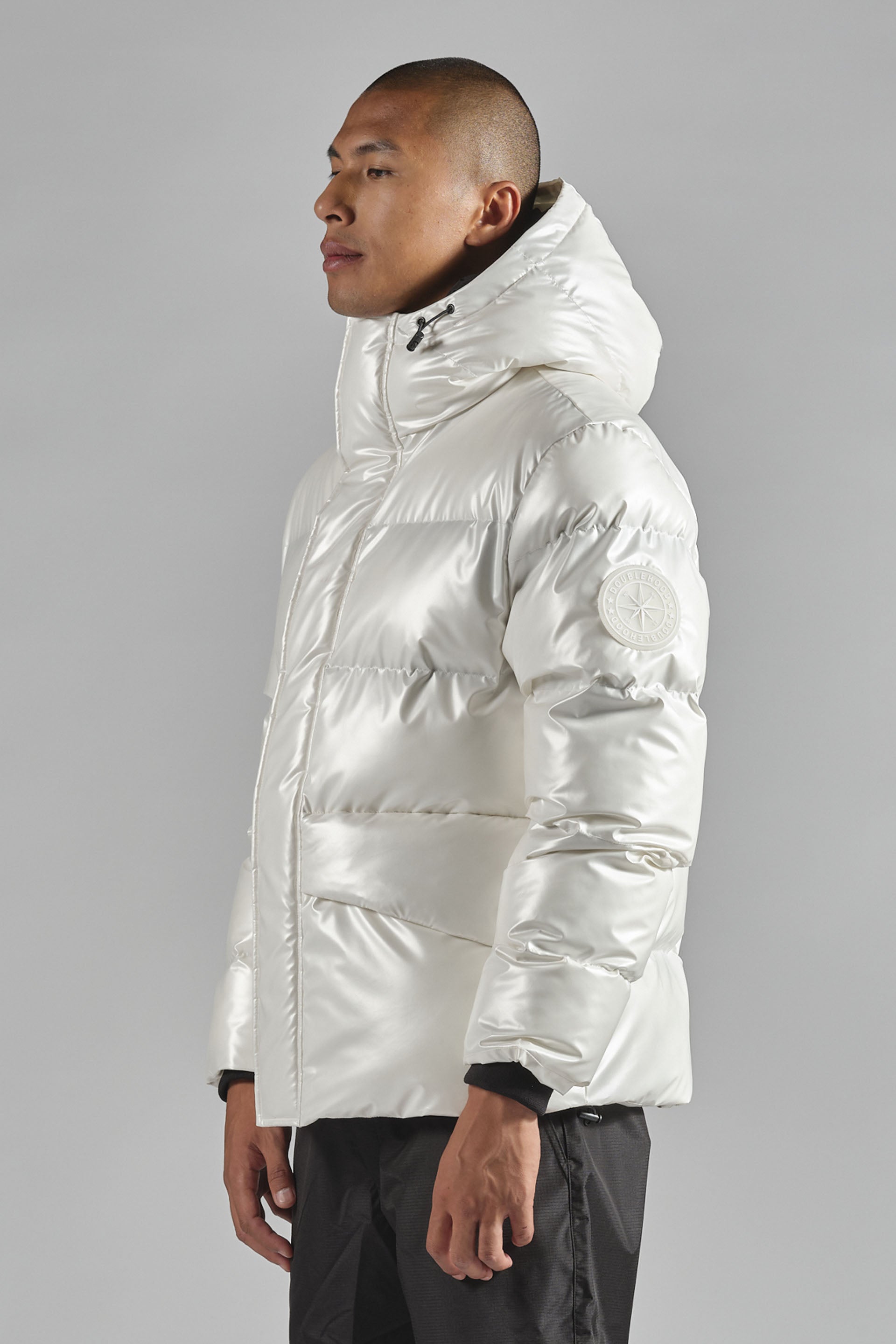 Doudoune zippée coupe-vent blanc DOUBLEHOOD