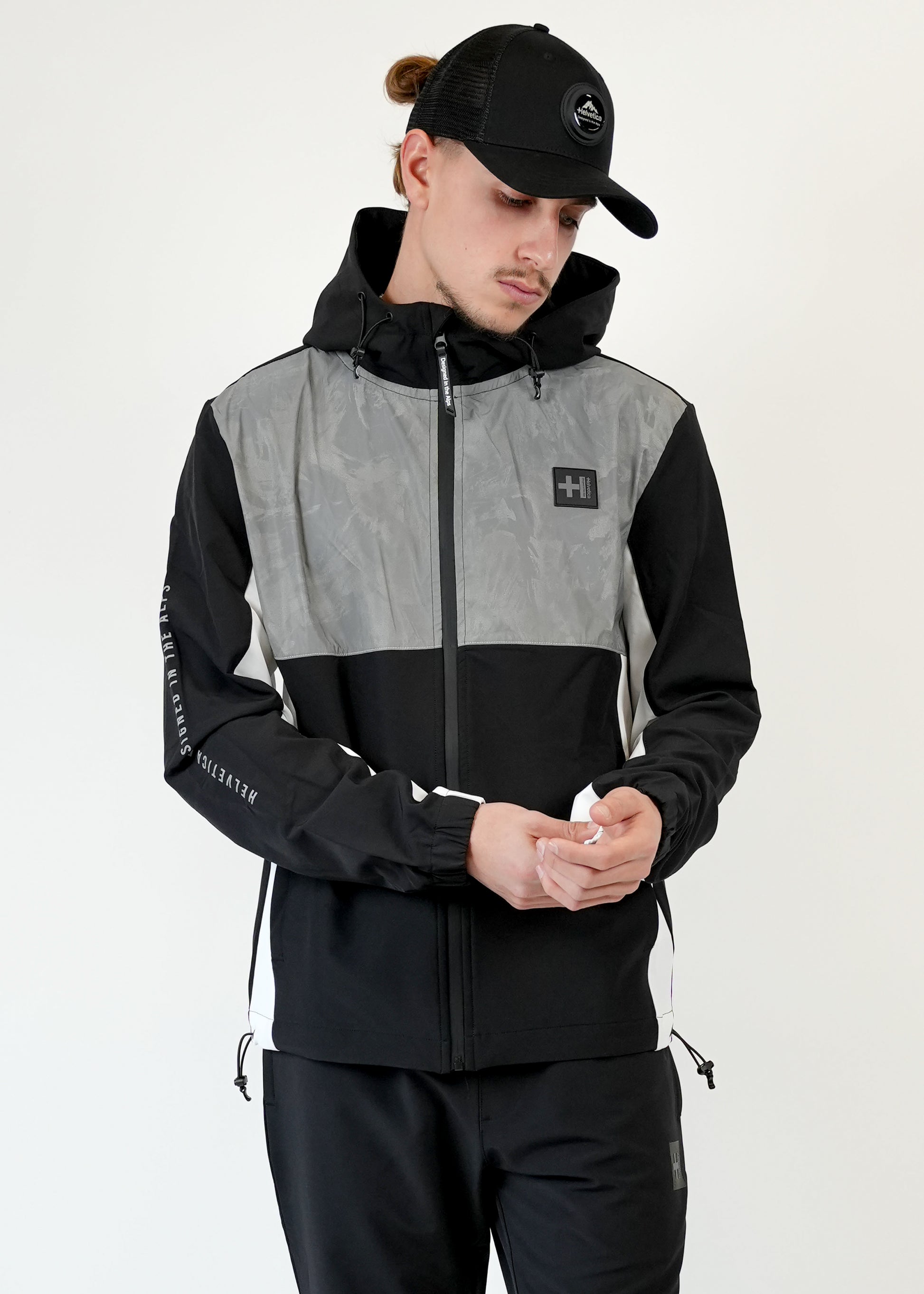 Veste HELVETICA Noir et Grise  Homme - Streetwear