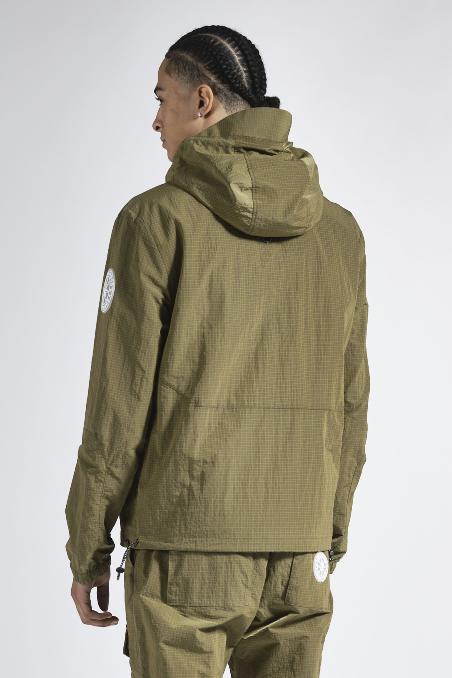 Veste zippée kaki homme DOUBLEHOOD