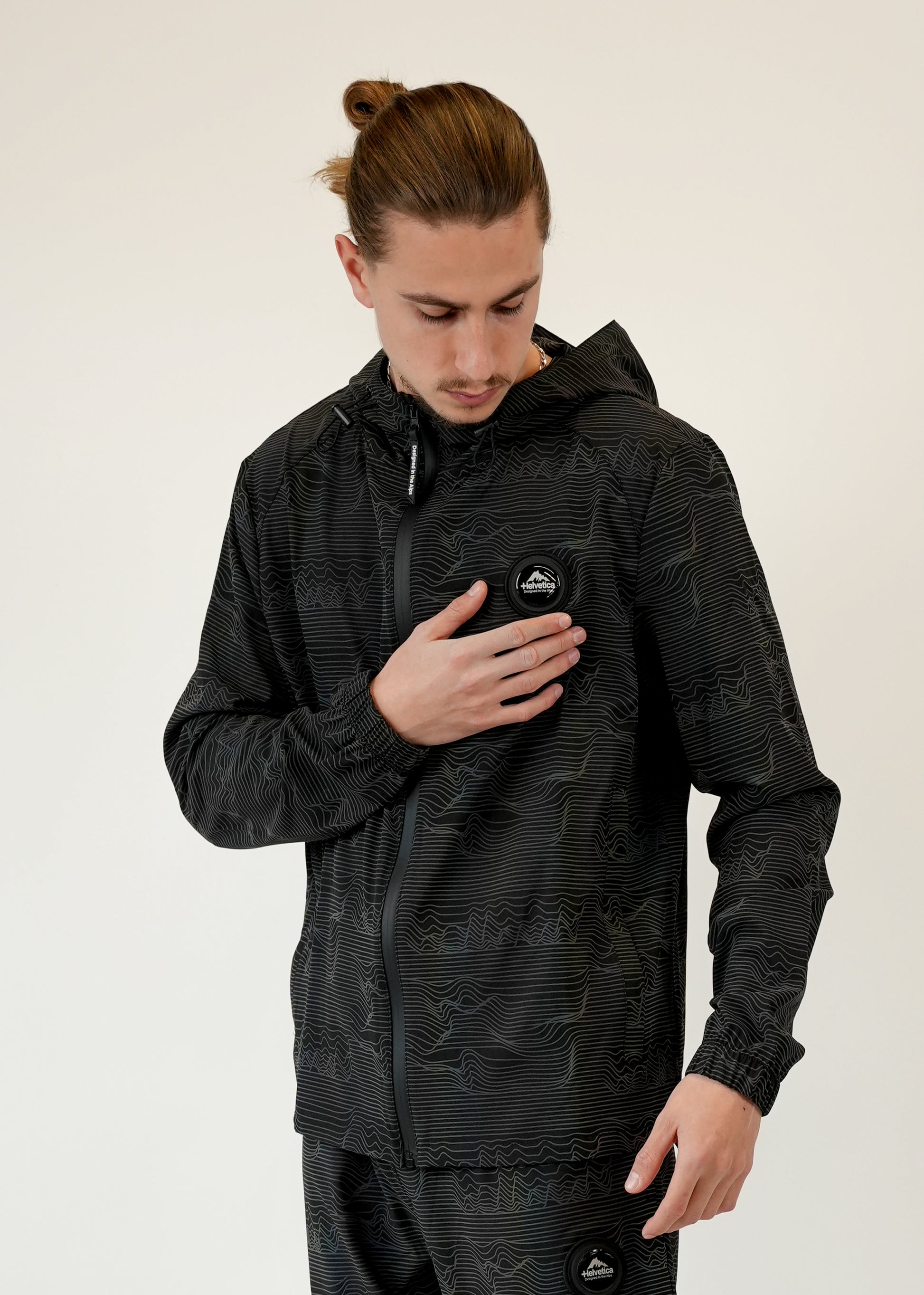 Veste HELVETICA Noir Homme - Streetwear