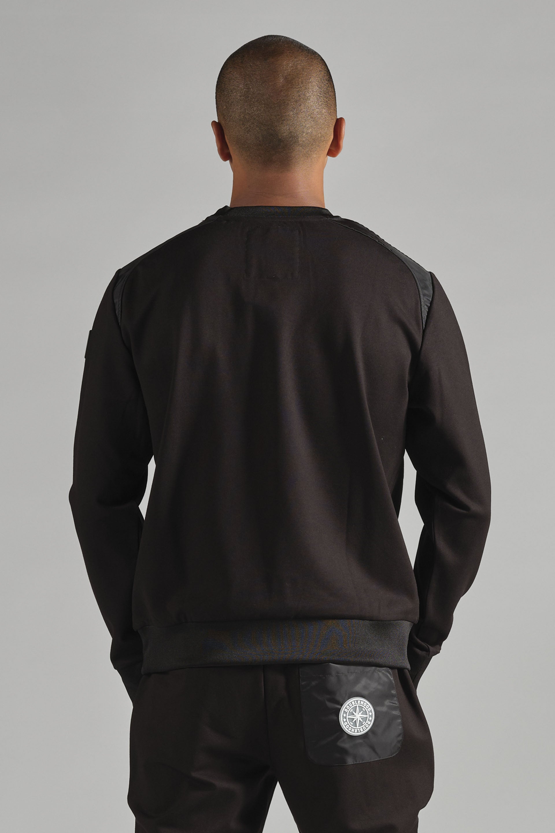 Pull noir homme streetwear DOUBLEHOOD
