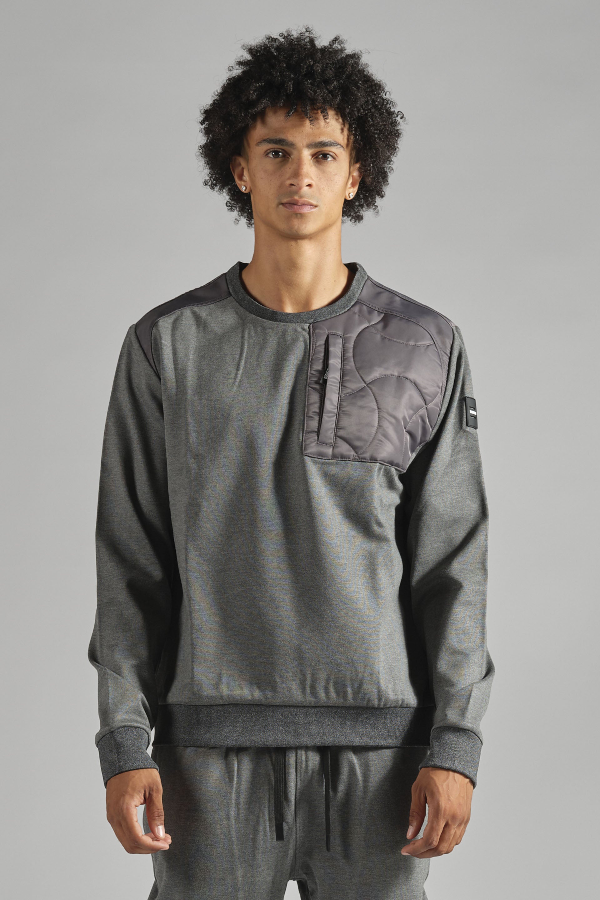 Pull gris homme streetwear DOUBLEHOOD