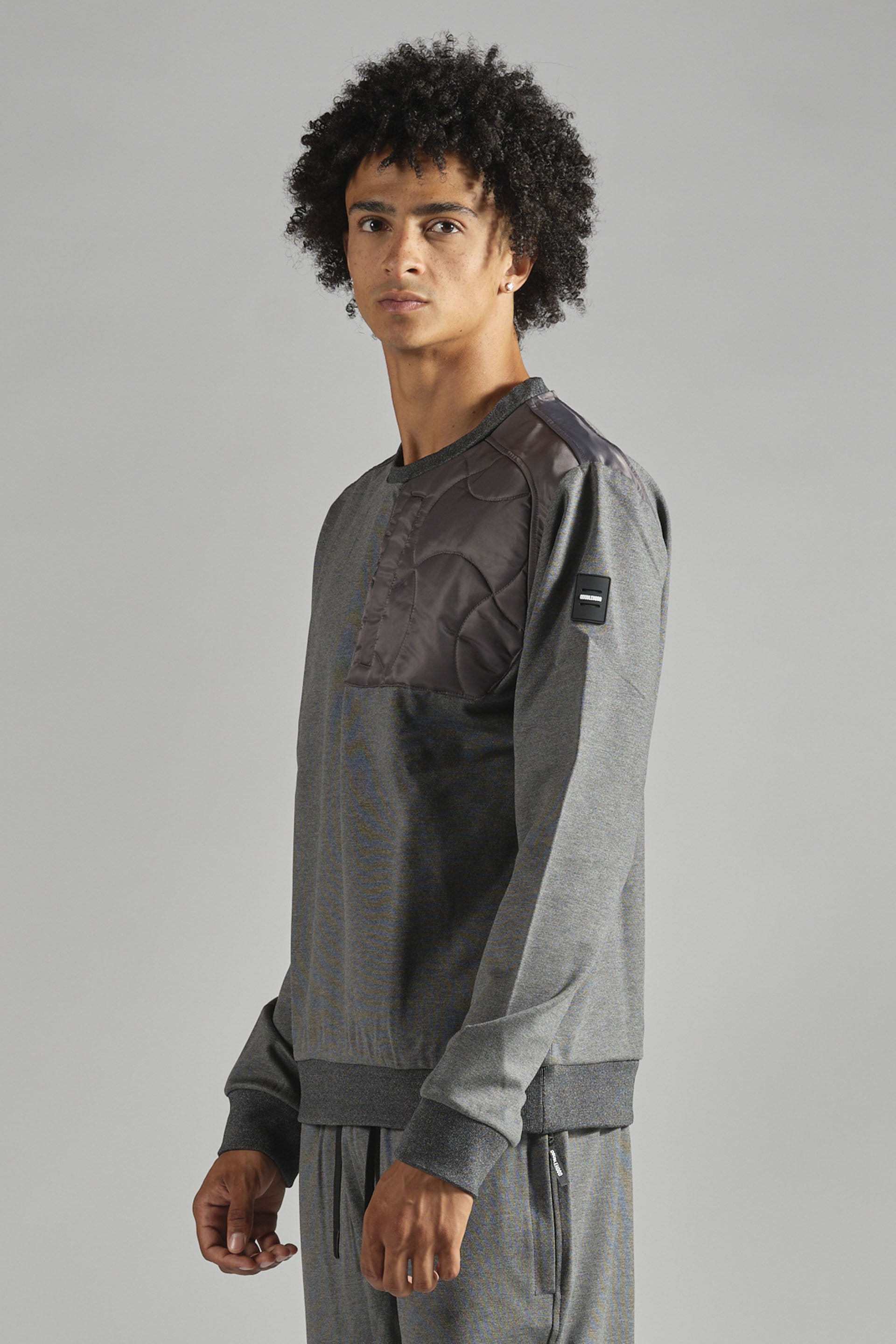 Pull gris homme streetwear DOUBLEHOOD