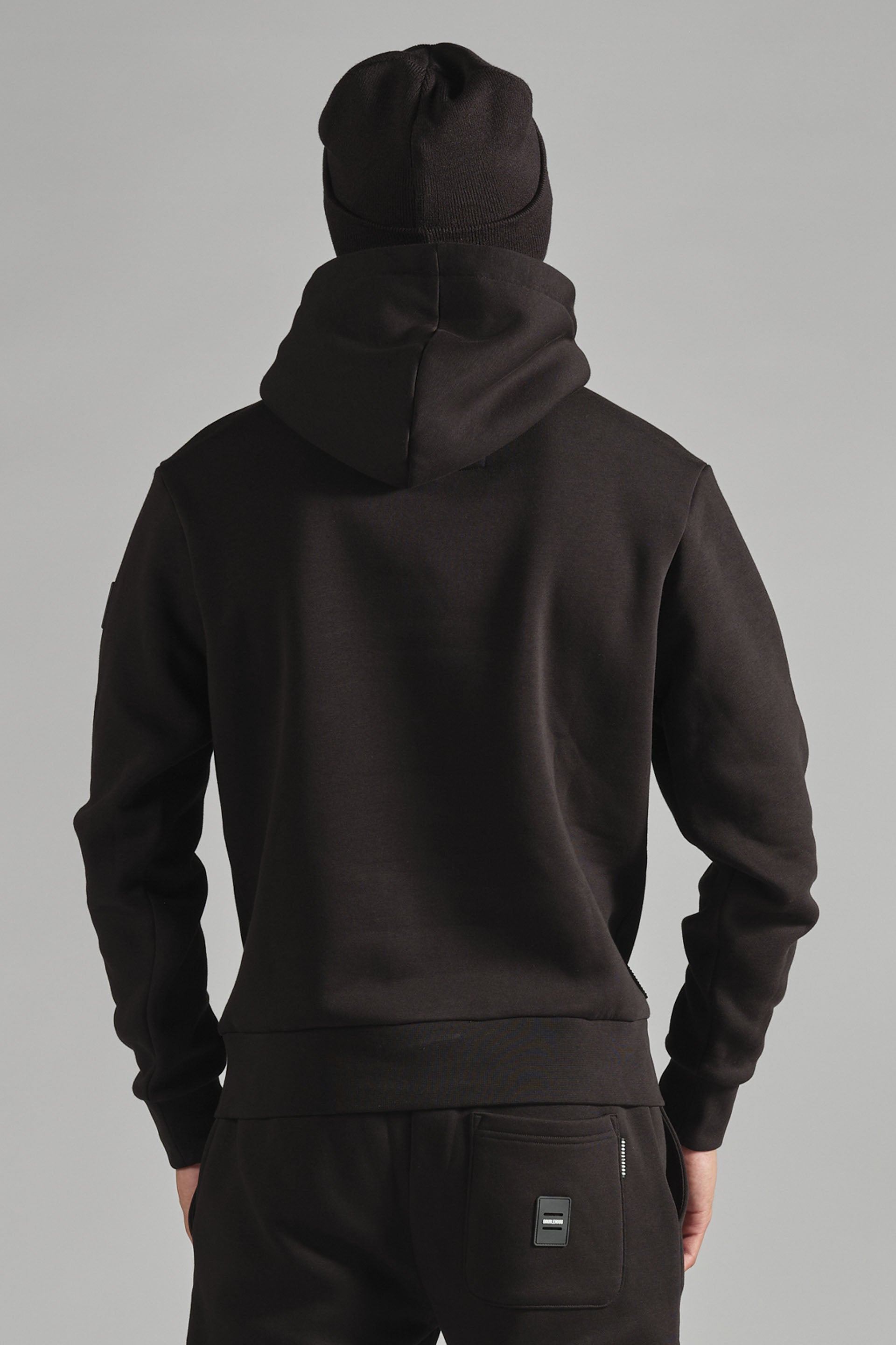 Pull à capuche homme streetwear noir DOUBLEHOOD