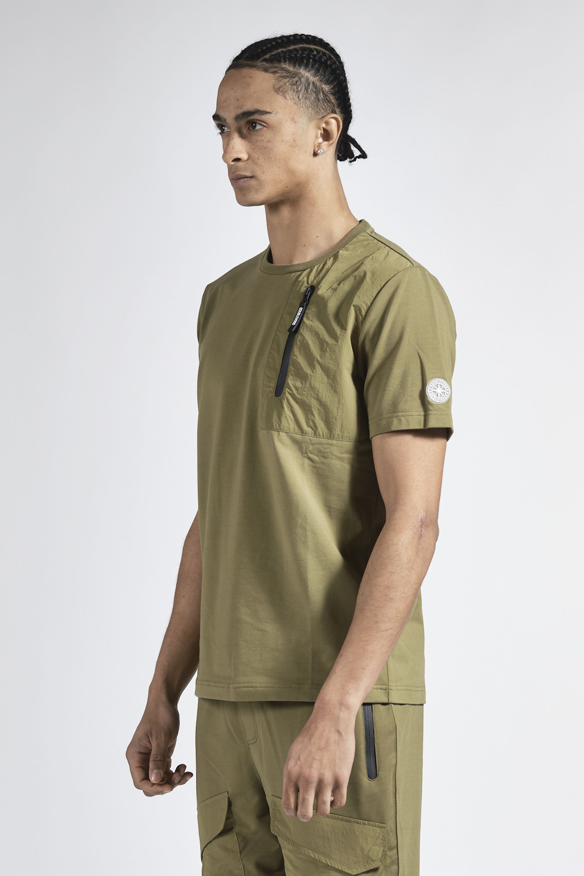 Tee-shirt homme kaki - DOUBLEHOOD