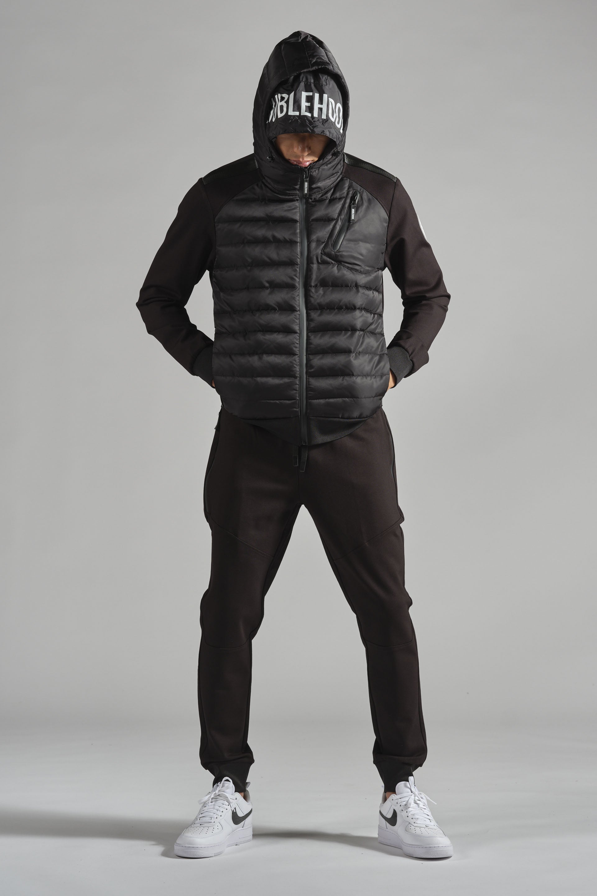 Jogging homme noir DOUBLEHOOD
