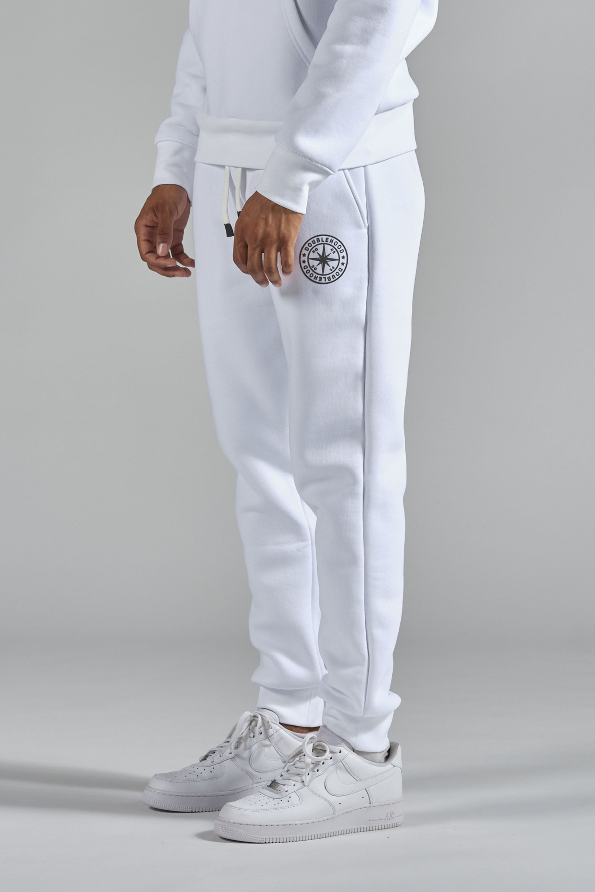 Jogging homme blanc DOUBLEHOOD