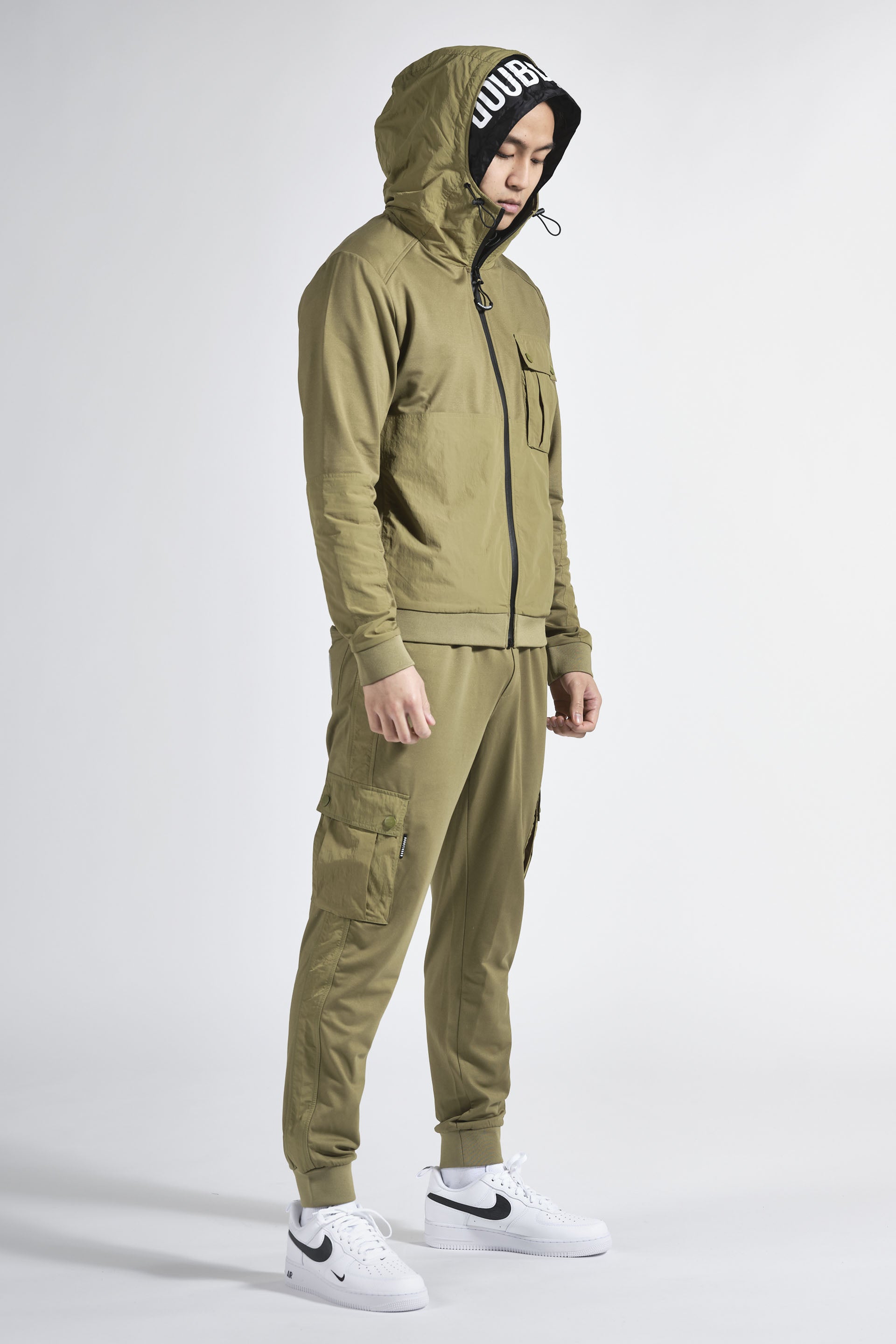 Pantalon cargo homme kaki DOUBLEHOOD