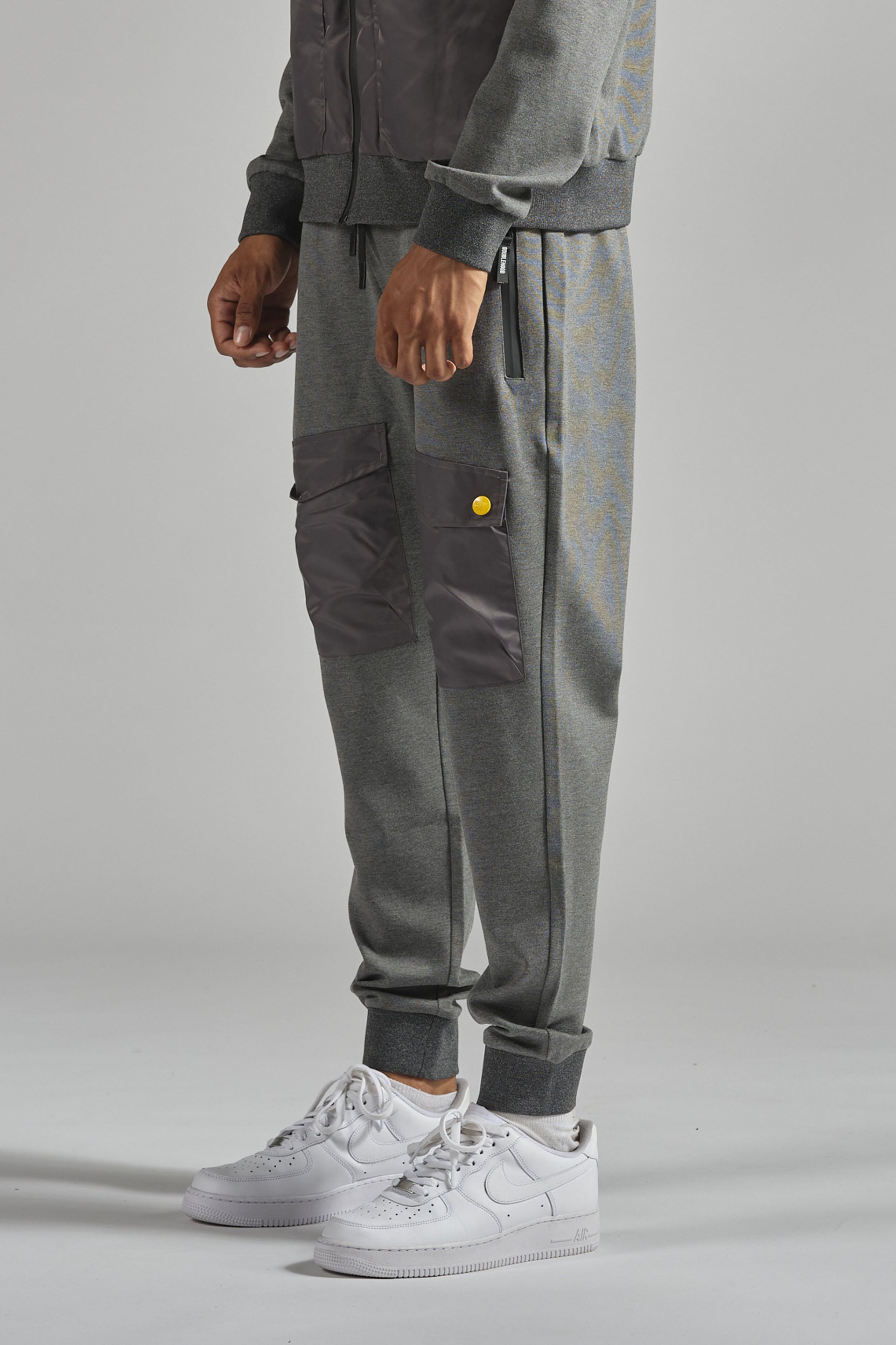 Pantalon cargo homme gris DOUBLEHOOD