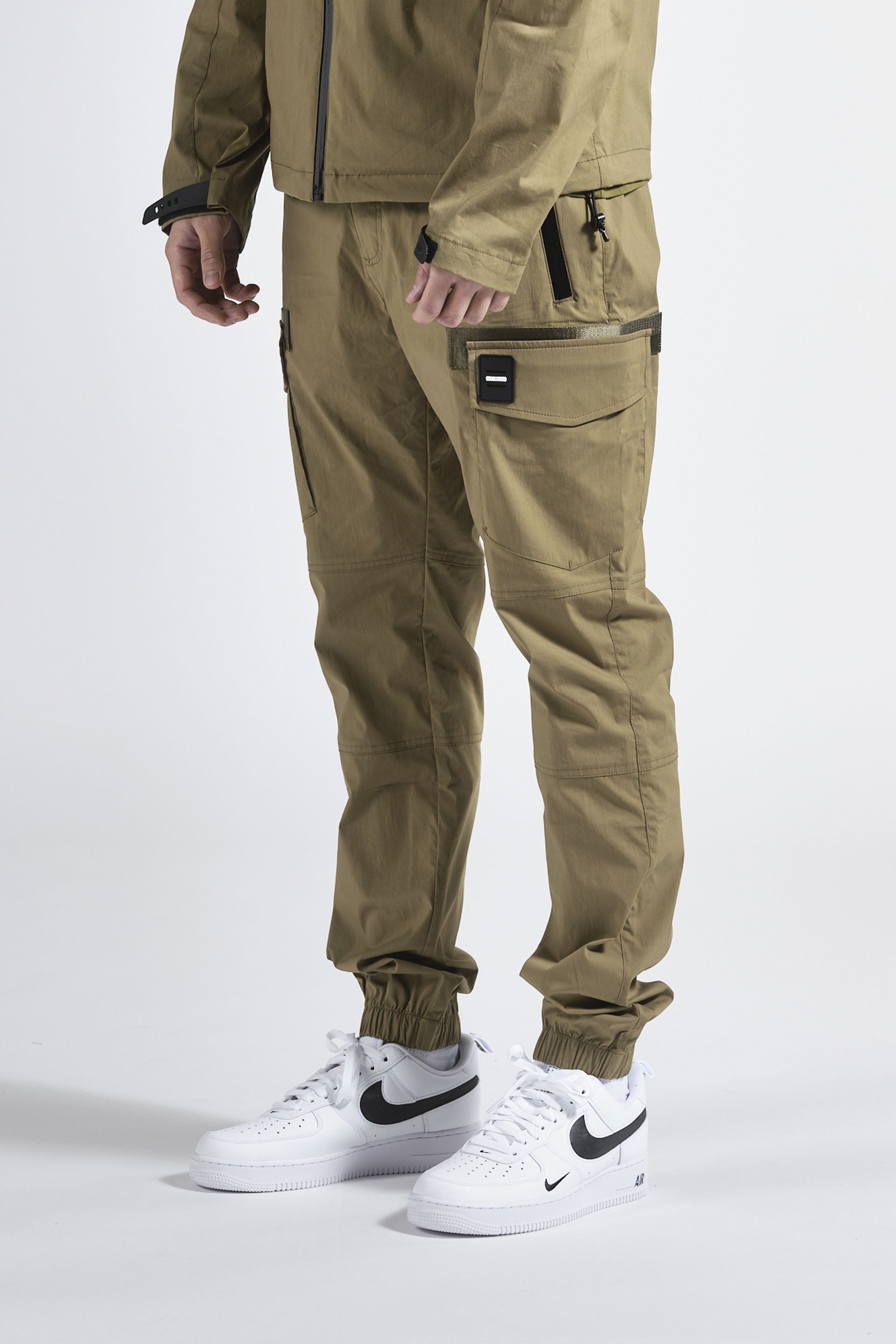 Pantalon homme streetwear kaki DOUBLEHOOD