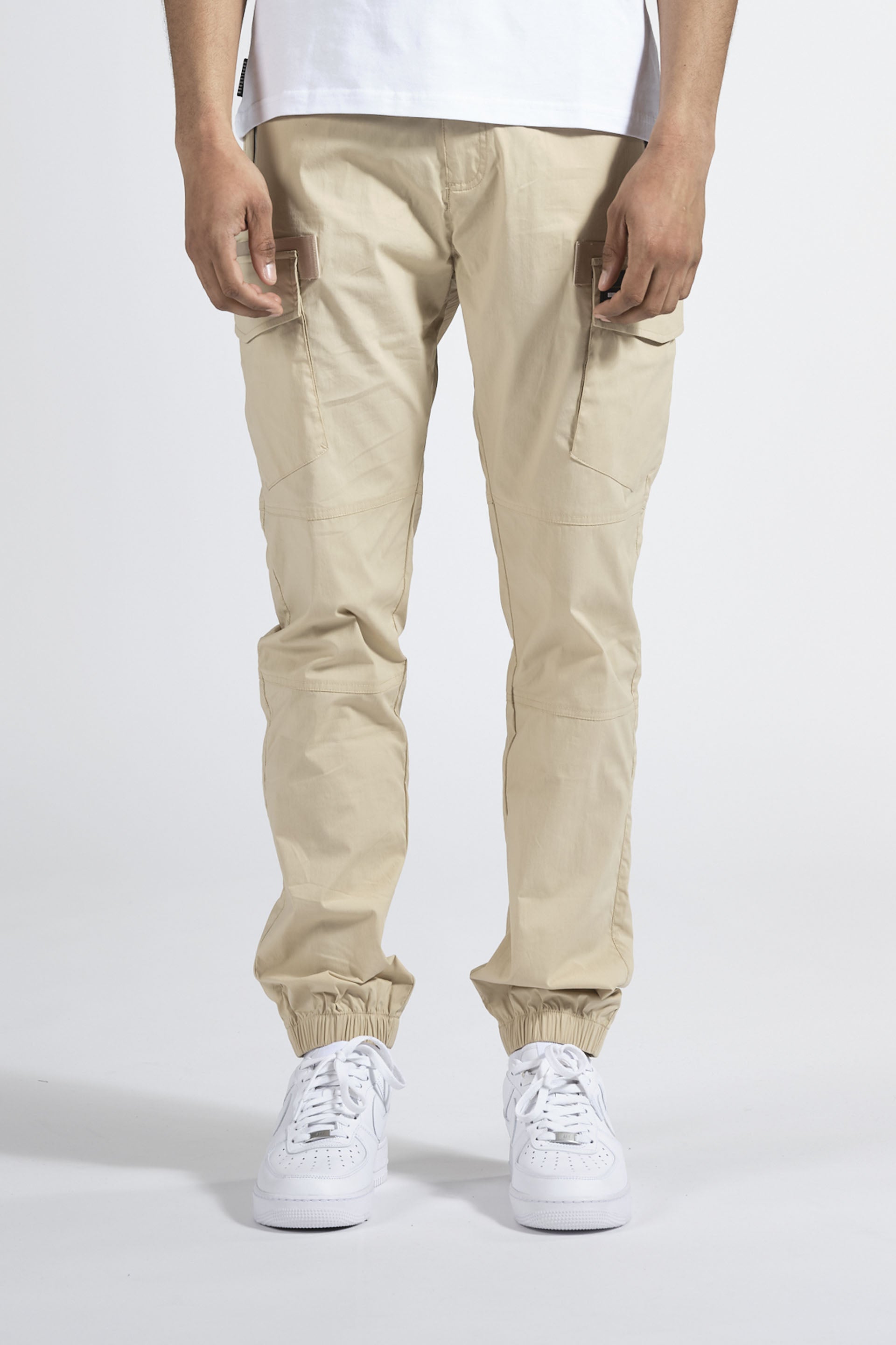 Pantalon homme streetwear beige DOUBLEHOOD