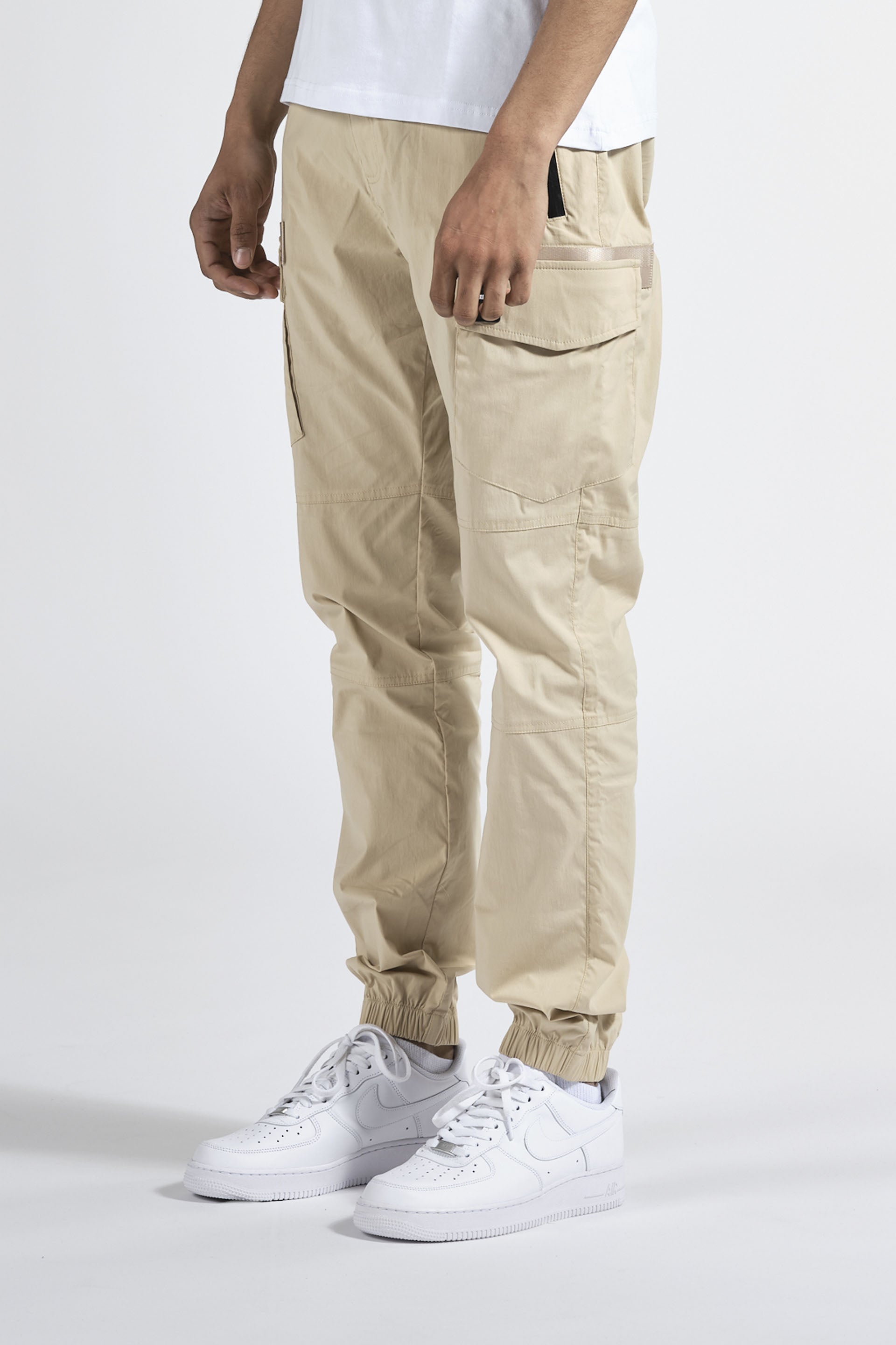 Pantalon homme streetwear beige DOUBLEHOOD