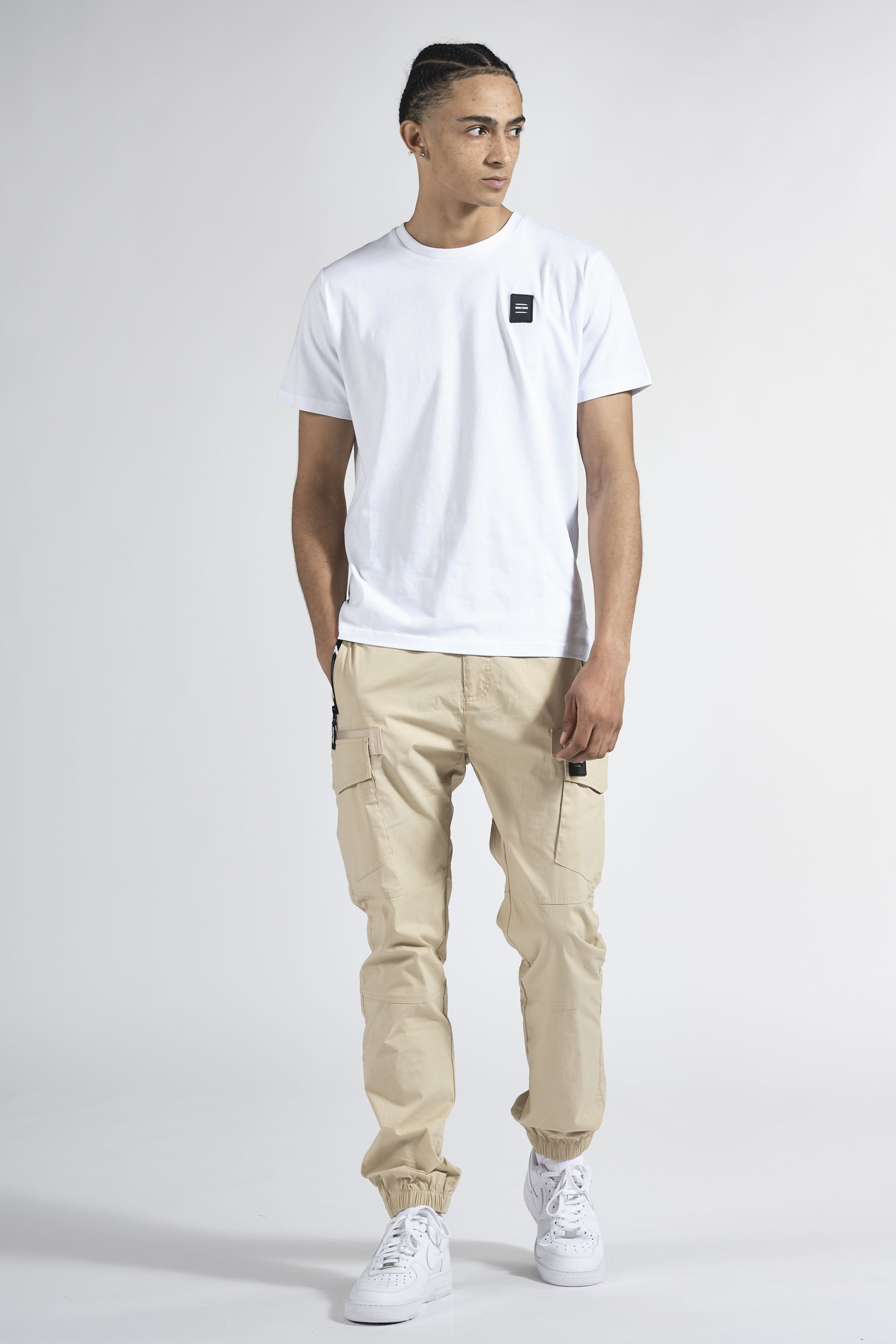 Pantalon homme streetwear beige DOUBLEHOOD